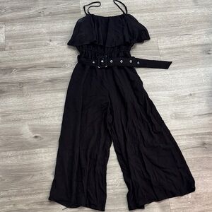 Forever 21 Black Belted Jumpsuit
